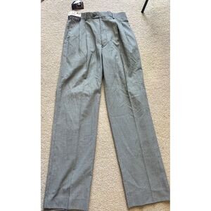 Barrington Womens Pleated Dress Pants Trousers Gray Houndstooth Size 34x34